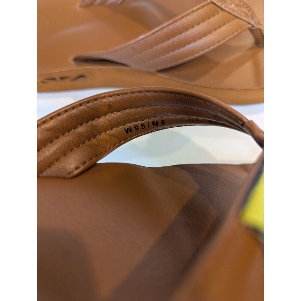 The Healing Sole Original Tan Leather Orthotic Thong‎ Flip Flops  W9.5 M8 Unisex - Picture 7 of 8